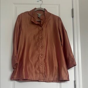 Women's Rose Golf  Button-Up Top